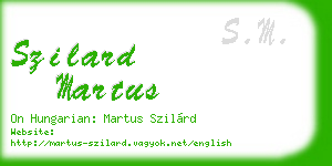 szilard martus business card